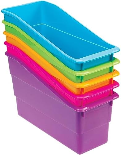 Really Good Stuff Durable Book & Binder Holder, 5-Pack, Bright Neon Colors