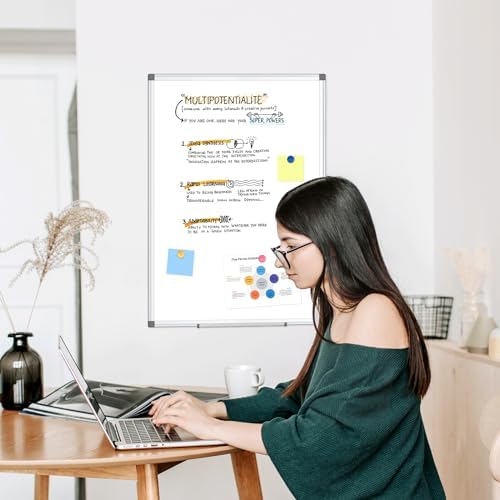 Double-Sided White Board Dry Erase Magnetic Whiteboard Wall 36x24, 4-Pack