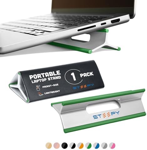 Steepy Portable Laptop Stand for Desk – Adjustable Height & Laptop Holder