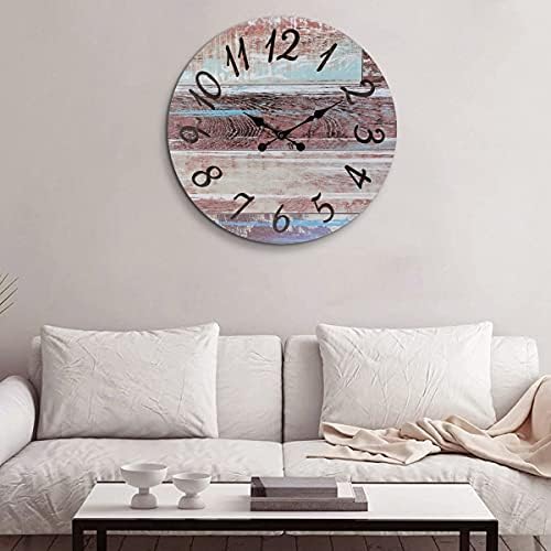 Stonebriar Vintage Farmhouse 23 Inch Round Battery Operated Hanging Wall Clock