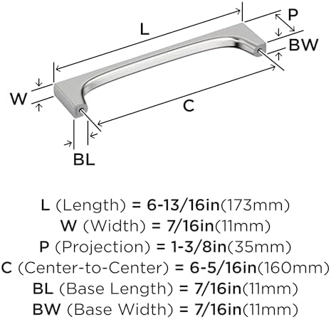 Amerock 6-5/16" Merced Polished Chrome Drawer Pull