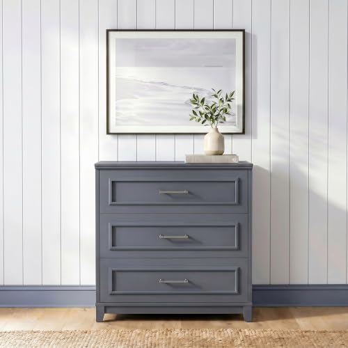 Martha Stewart Lily Pond Modular Storage Cabinet with Drawers, Slate Blue