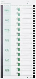 E8 Weekly Thermal Time Cards for Employees, Compatible with Lathem 2100HD & 800P Time Clocks, Single-Sided with Named Days E8 Thermal Print Timesheets (1000)