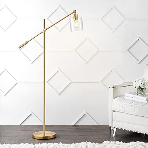 JONATHAN Y Kathryn Floor Lamp 60" Adjustable Head Metal, Brass Gold