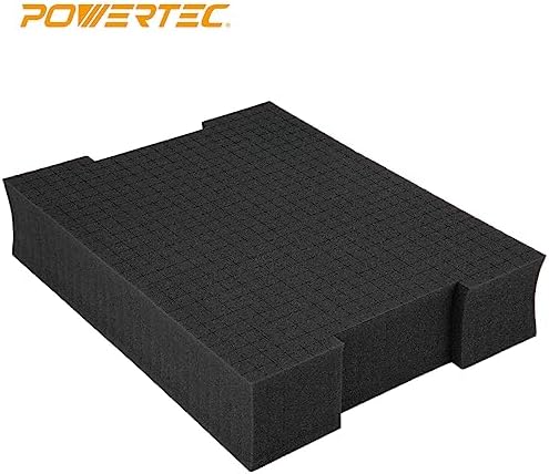 POWERTEC Tool Box Foam Insert, Pluck Foam Tool Organizer for Bosch L-Boxx 2, Customizable Insert for Tool Case to Protect Drill, Impact Driver, Jigsaw, Router Tool, Angle Grinder, Sander (71603V)