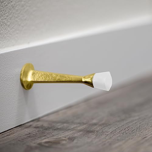 Design House Cast Door Stop, Polished Brass