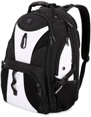 SWISSGEAR 1900 ScanSmart Laptop Backpack, Fits Most 17-Inch Laptops, TSA-Friendly Lay-Flat Design, RFID Protection, and Tablet Pocket, Black, 31L, 18.5-Inch