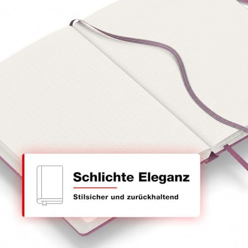 LEUCHTTURM1917 - Notebook Hardcover Medium A5-251 Numbered Pages for Writing and Journaling - Thinking Ahead (Dotted Paper, Dusty Rose)