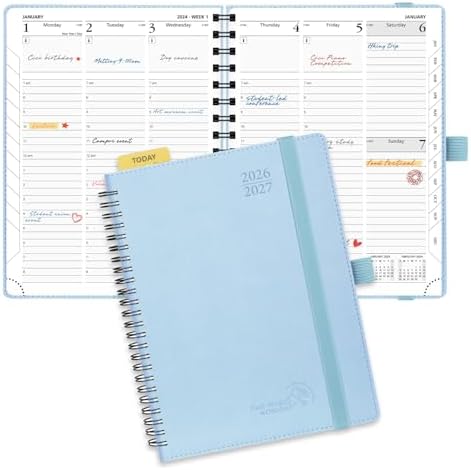 POPRUN Planner 2026-2027 (Medium - 6.5'' x 8.5'') Academic Weekly Planner