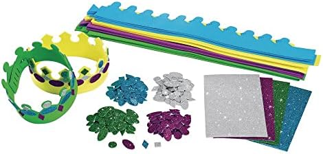 Colorations Dazzling Foam Crowns Craft Kit for 16, Ages 4+, PreK+