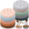 Fumete 12 Pcs Round Floor Pillows Cushions Seating 16 x 16 Inches Floor Round Cushions for Kids Toddlers Flexible Reading Chair Pillows for Classroom Home School Playing Supplies(Natural Color)