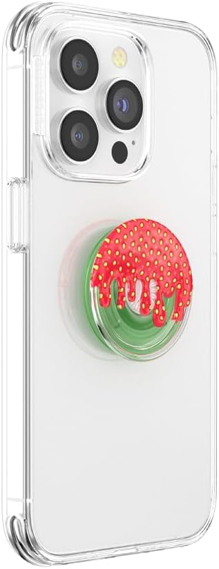 PopSockets Adhesive Phone Grip, Holder- Strawberry Drip | Secure Comfortable Hold, Anti-Drop, Kickstand, Strawberry, Fruit, Phone, Women