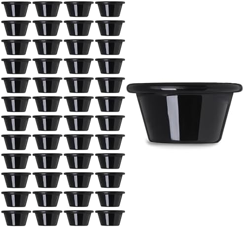Carlisle FoodService Products 4312203 Black 2 Oz. Smooth Ramekin (Case of 48)