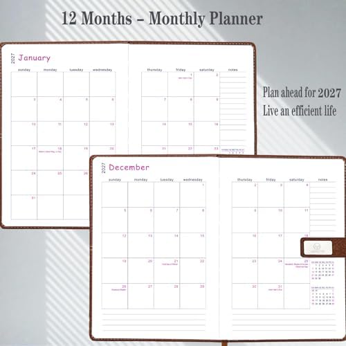2027 Daily Planner - One Page per Day, 2027 Hourly Daily Calendar Book