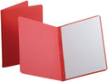 Oxford Title Panel and Border Front Report Covers, Red, Letter Size, 25 per Box, (52511)