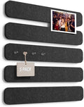JBER Felt Strip Board 13" x 2", 5 Pack Cork Board Alternative, Black