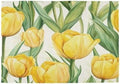 ALAZA Yellow Tulip Flowers Set of 6 Placemats Rectangle Table Mat for Dining Table Restaurant Kitchen Home Decor, 12" x 18"