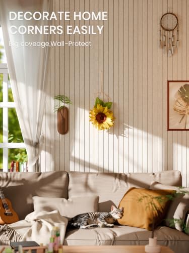 Bumusty 48"x 36" Large Felt Bulletin Board Tiles, Oatmeal