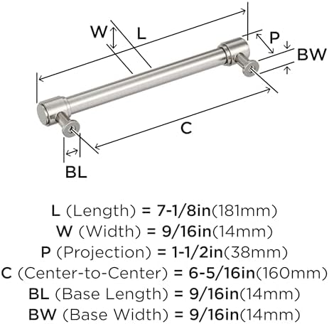 Amerock 6-5/16" Faircrest Satin Nickel Drawer Pull