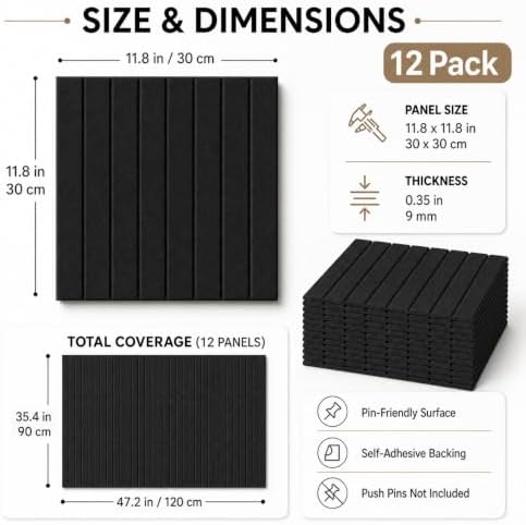Stripe Felt Bulletin Board Tiles, Cork Board Alternative 48 x 36 in
