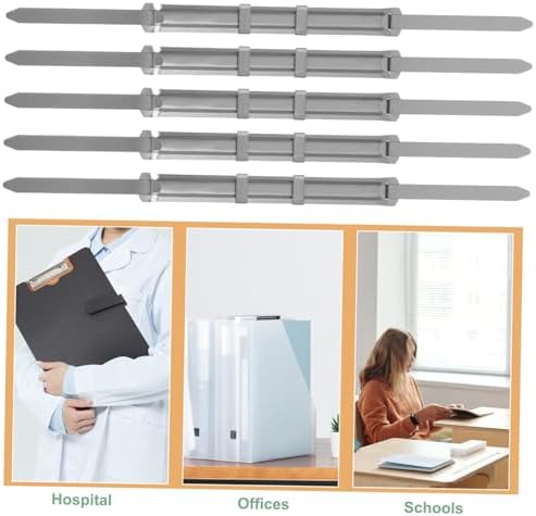 NUOBESTY 50pcs Metal File Fasteners Heavy Duty Two Hole Binder Clips for Document Organization Professional Binding Spines for Office School and Home Use Space Saving Design