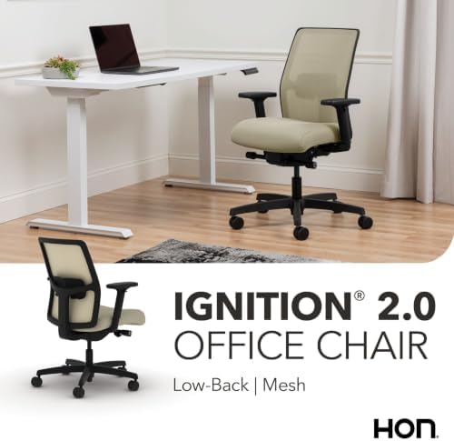 HON Ignition 2.0 Low Back Ergonomic Office Chair, Desk Chair, Linen