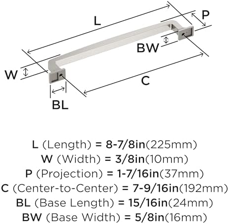 Amerock 7-9/16" Westerly Polished Nickel Drawer Pull
