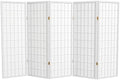 4 ft. Short Window Pane Shoji Screen - White - 5 Panels
