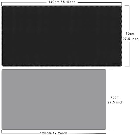 Mydours 55"x28" Extra Large Desk Mat - Full Desk Blotter Pad, (Black)