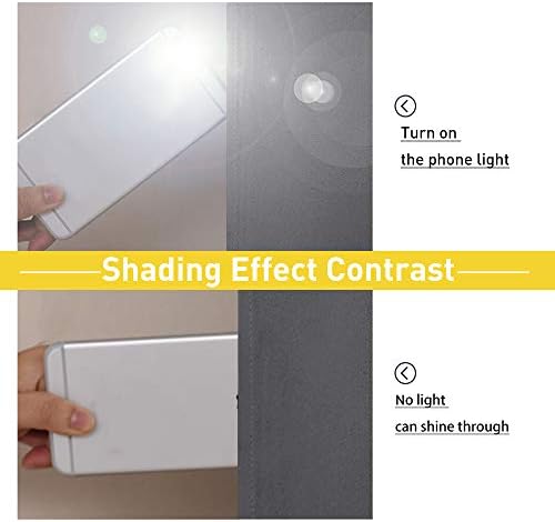 NICETOWN Noise Insulation Curtain Panels, Pair of Energy Smart & 100% Blackout Echo of Sounds Reducing Drapes for Dining Room Window, Thermal Guest Room Lined Window Dressing(Gray, 62 x 84 inch)