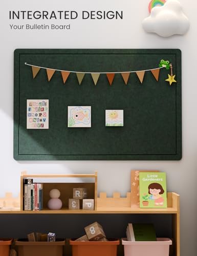 Fluxynara 35.4" x 23.6" Bulletin Board, Pine Green