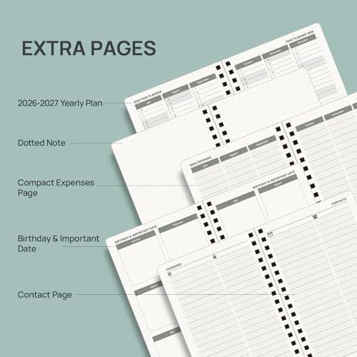 POPRUN Pocket Planner 2026-2027 (Size 4''x6.25'') Academic Pocket Calendar