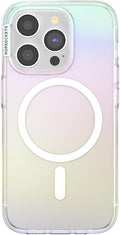 PopSockets iPhone 15 Pro Phone Case with MagSafe- Shimmer | Magnetic, Wireless Charging, Camera & Drop Protection, Rainbow, Colorful, iPad, Removable, Popper