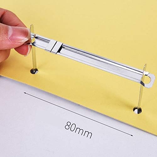 Metal Paper Fastener File Fastener,3.15"(80mm) Between 2 Hole,Box of 50 Complete Sets Binding Folder