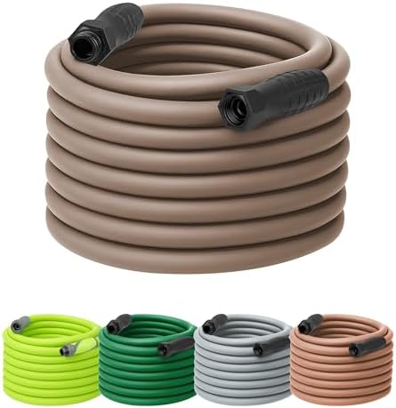 Flexzilla Colors SwivelGrip Garden Hose 5/8 in. x 100 ft., Lightweight All-Weather Water Hose, Durable and Flexible, Leak-Free Connections, Brown Mulch