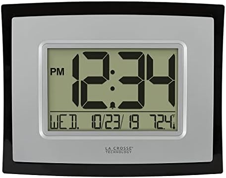La Crosse Technology Wall/Table Clock, 6.85-inch H x 8.66-inch W x 0.95-inch D (WT-8002U) (WT-8002U-INT)