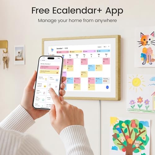 Dragon Touch Digital Calendar 10 inch, Electronic Wall Calendar with Interactive Touch Screen, Smart Family/Home Gift for Schedule Reminders, Task Rewards, Chort Chart and Digital Picture Frame