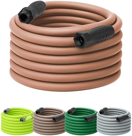 Flexzilla Colors SwivelGrip Garden Hose 5/8 in. x 75 ft., Lightweight All-Weather Water Hose, Durable and Flexible, Leak-Free Connections, Red Clay