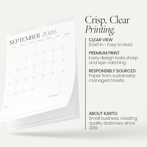 Karto Wall Calendar 2026-2027 8.5x11 in - Boho