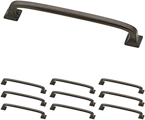 Franklin Brass (10-Pack) – Soft Iron Cabinet Handles, 5-1/16 Inch Hole Center, Pulls for Drawers, Kitchen Cabinet Door, Dressers | Lombard