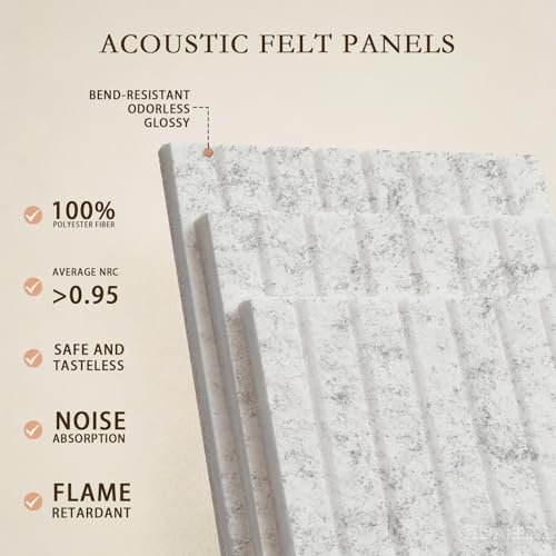 JBER Cork Board Alternative, 6 Pack 36" x 24" Felt Board, Silver Gray