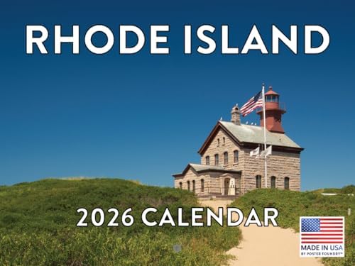 Rhode Island Calendar 2026 Wall 12 Month Monthly RI Scenic Souvenirs Themed Gifts | American Made In The USA