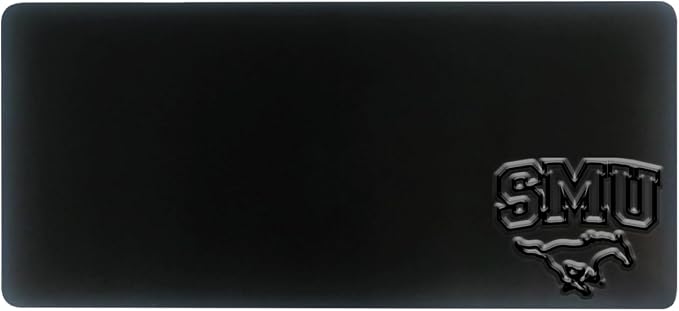 Southern Methodist University Alumni Faux Leather Desk Mat, Durable Office Supplies, Non-Slip Base, Responsive Desk Pad with Smooth Surface, Black