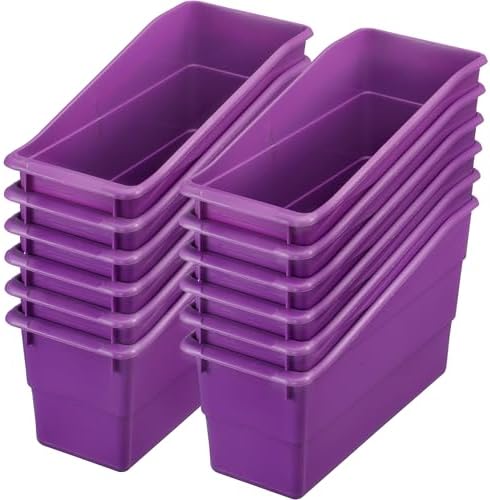 Really Good Stuff Durable Book & Binder Holders, 12-Pack, Purple