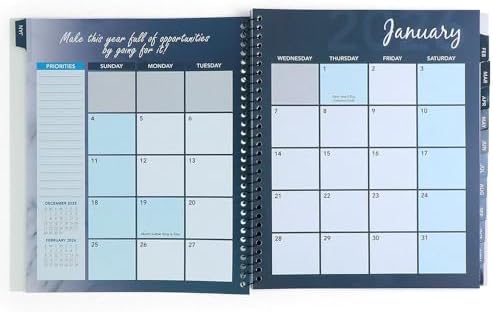 RE-FOCUS THE CREATIVE OFFICE 2026 Calendar Planner 13 month with To-Do Lists for Tasks, Notes or Appointments. Sturdy Planner for At-A-Glance View of Daily Schedule & Weekly Agenda