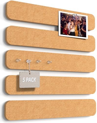 JBER Felt Strip Board 13"x2", 5 Pack Cork Board Alternative, Sunset Yellow