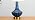 JONATHAN Y Parker Ribbed Ceramic Gourd Nightstand Table Lamp 21.5", Blue