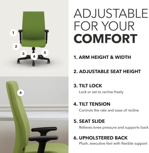 HON Ignition 2.0 Ergonomic Office Chair, Lumbar Support, Desk Chair, Pear
