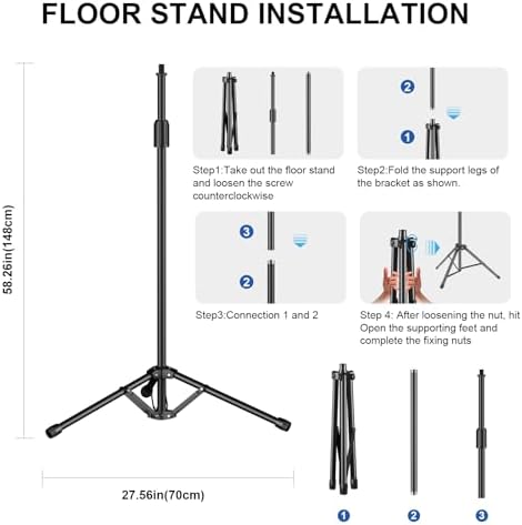 Aokeo Studio Recording Microphone Isolation Shield with Pop Filter & Tripod Stand,High Density Absorbent Foam to Filter Vocal,Foldable Sound Shield for Blue Yeti and Condenser Microphones