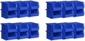 Akro-Mils 30210 AkroBins Plastic Storage Bins, Space-Saving Stackable Bins for Garage, Pantry, Craft Organization, 5" x 4" x 3", Blue,(Pack of 24)